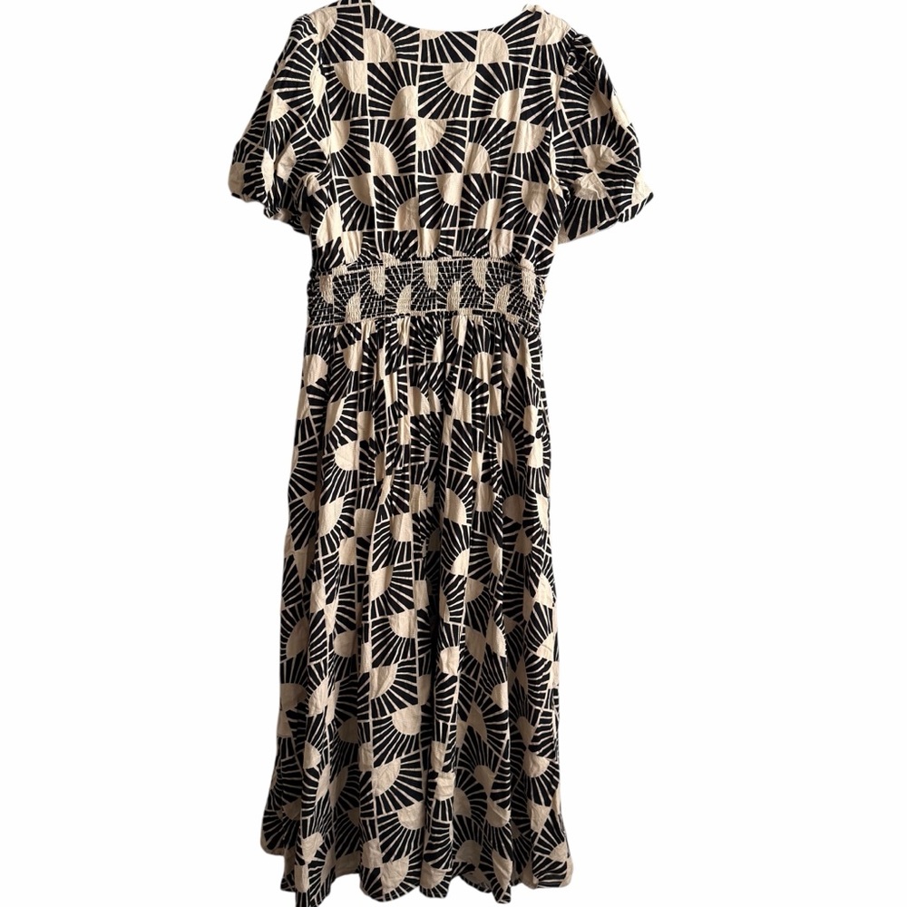 Anthropologie Women's Katerina Maxi Midi Dress Size Medium Cotton V Neck - Picture 6 of 11